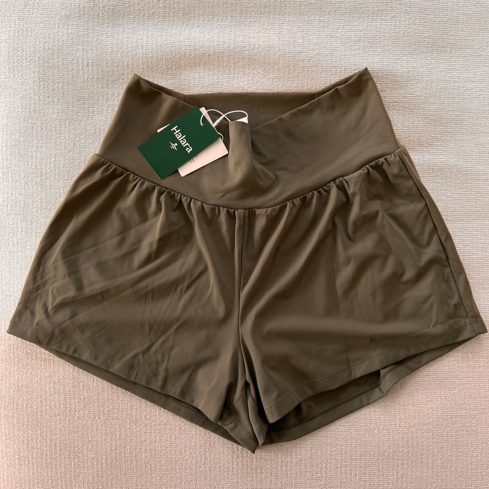 HALARA Olive High-Rise Athletic Shorts